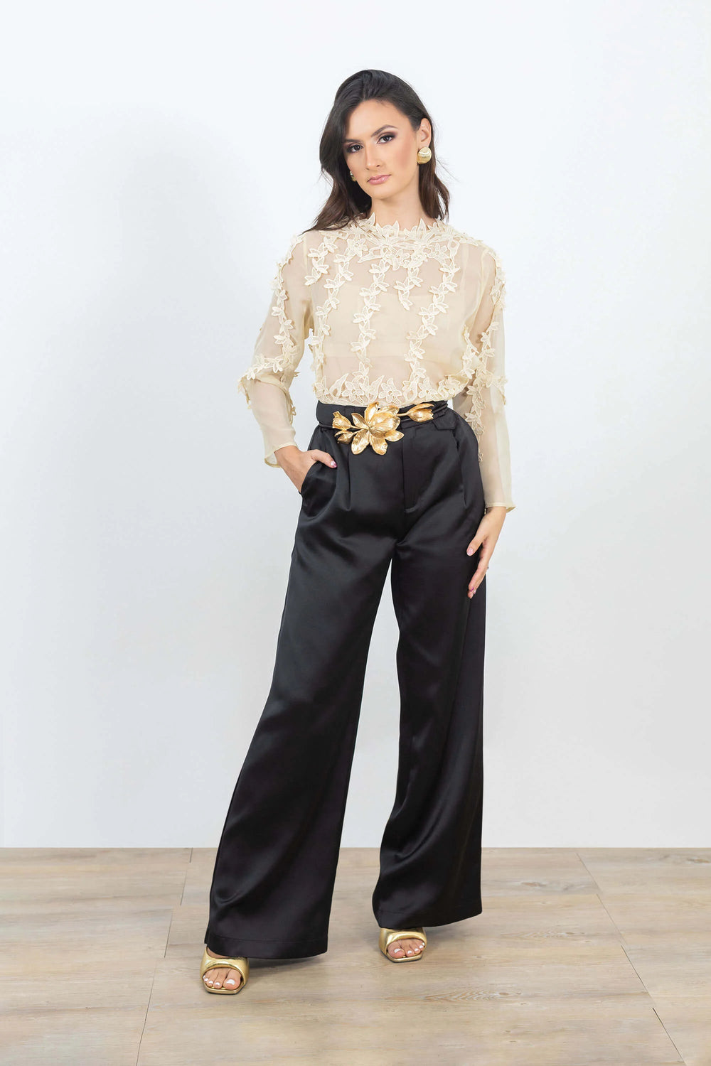 Blusa - 554064 - BEI - Reina Diaz