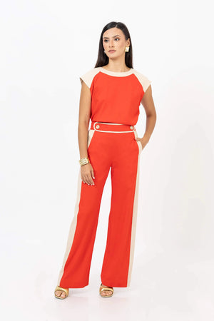 Pantalón - 730976 - ROJ - Reina Diaz