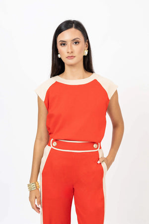 Pantalón - 730976 - ROJ - Reina Diaz