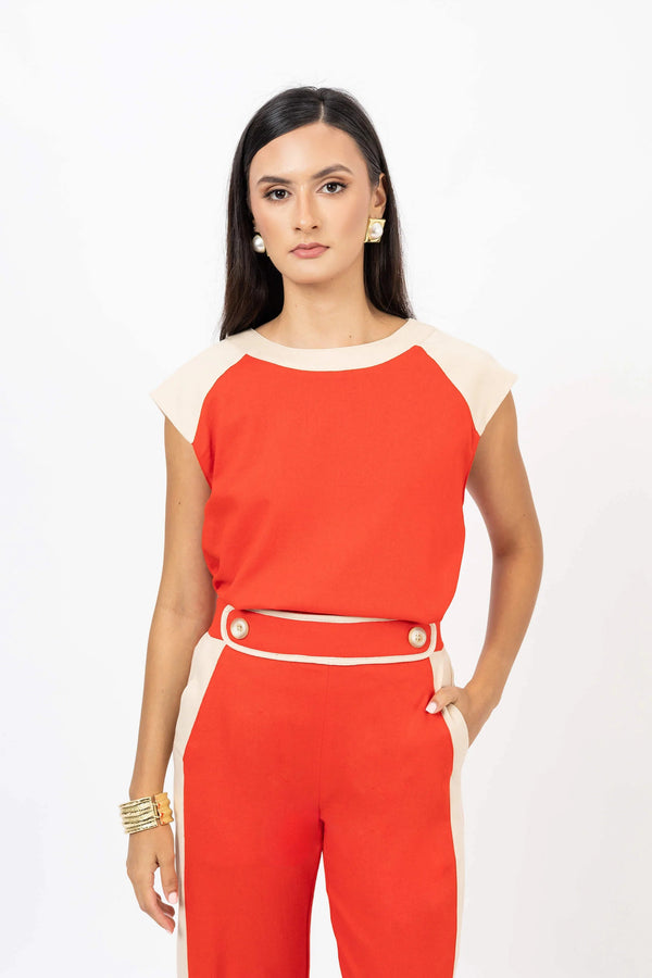 Pantalón - 730976 - ROJ - Reina Diaz