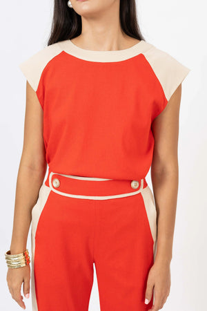 Pantalón - 730976 - ROJ - Reina Diaz