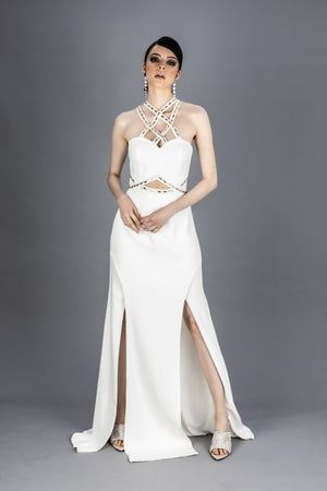 Vestido - F420330 - BCO - Reina Diaz
