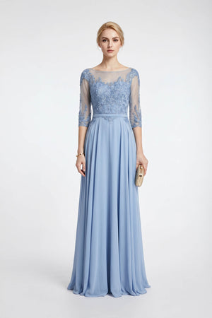 Victoria Bateau 3/4-Sleeve Vestido Fiesta