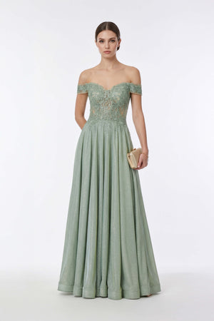 Eugenie Off-the-Shoulder Vestido