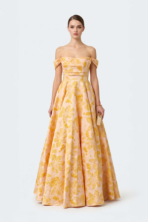 Isabella Off-Shoulder A-Line Vestido Fiesta