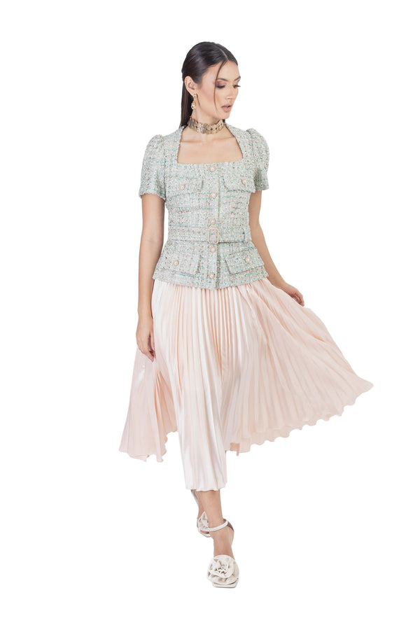 Anaís Pleated Midi Falda