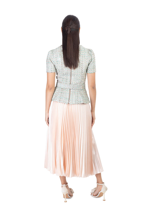 Anaís Pleated Midi Falda