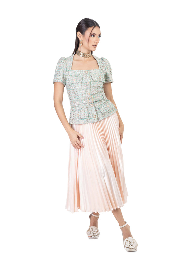 Anaís Pleated Midi Falda