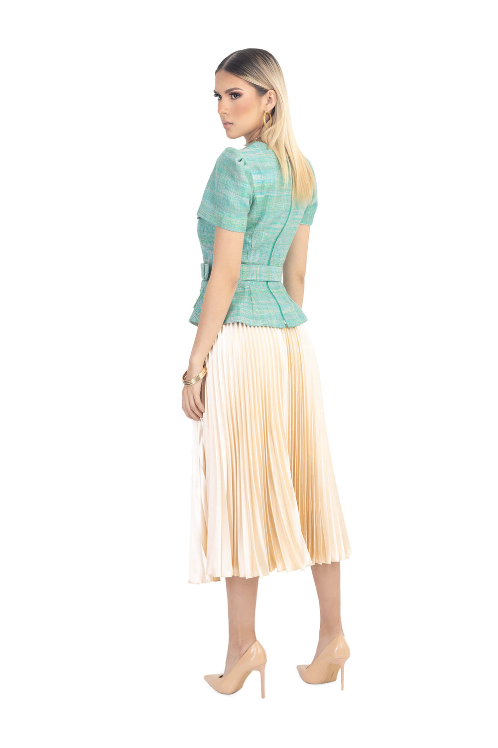 Anaís Pleated Midi Falda