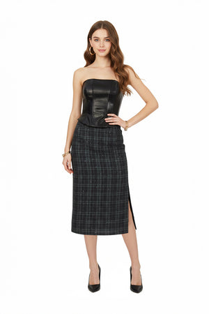 Victory Tweed Sequin Falda
