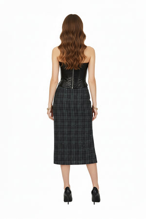 Victory Tweed Sequin Falda