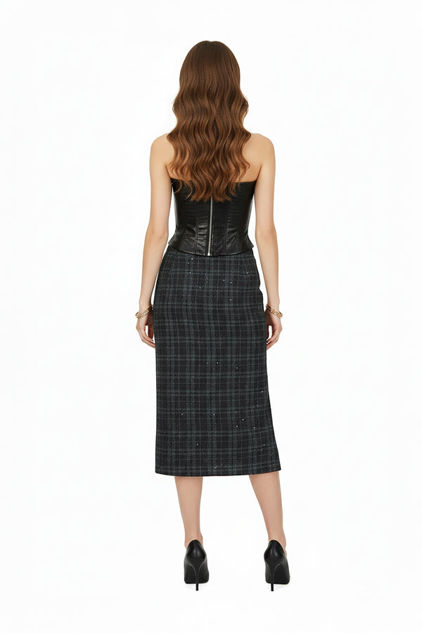 Victory Tweed Sequin Falda