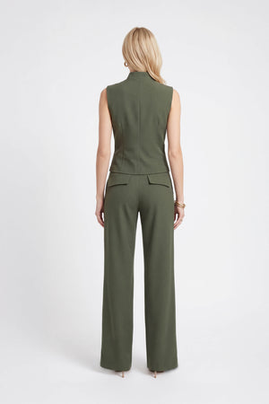 Mia High-Neck Buttoned Tailored Saco 501555 OLI
