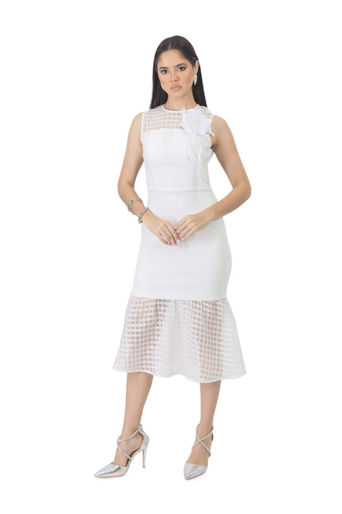 Faith Grid Mesh Vestido 525839 IVO
