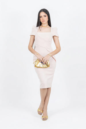 Genesis Square-Neck Vestido