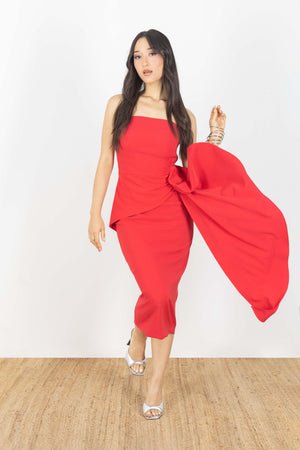 Ryleigh Strapless Midi Vestido