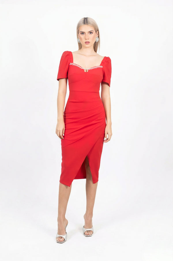 Payton Crystal Drape Vestido