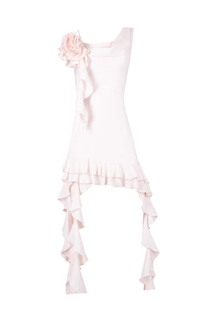 Lilly Ruffle Mini Vestido