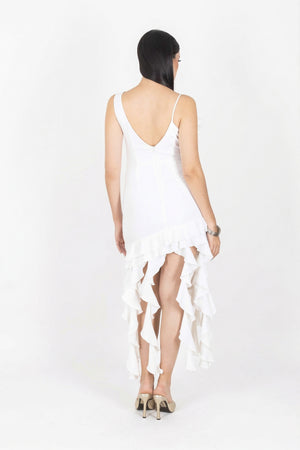 Lilly Ruffle Mini Vestido