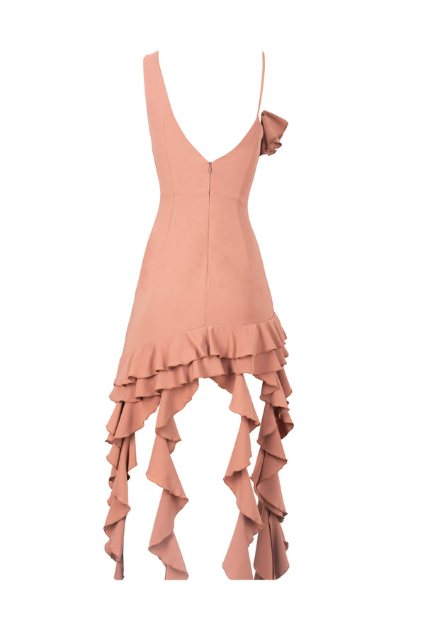 Lilly Ruffle Mini Vestido