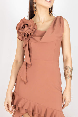 Lilly Ruffle Mini Vestido