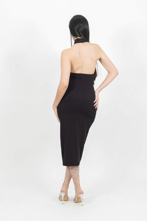 Ivy Ruched Midi Vestido