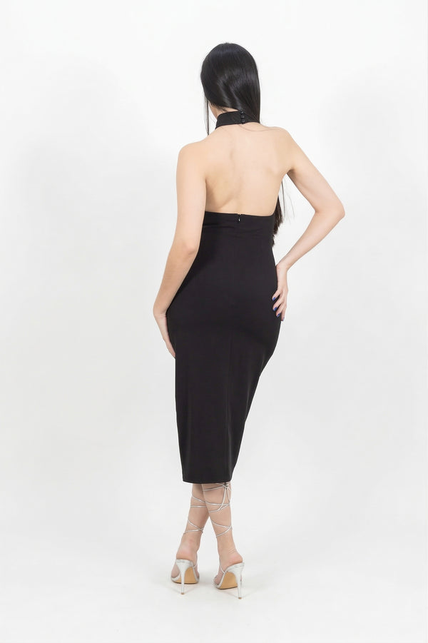 Ivy Ruched Midi Vestido