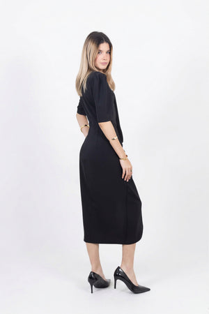 Noemi Drape Midi Vestido