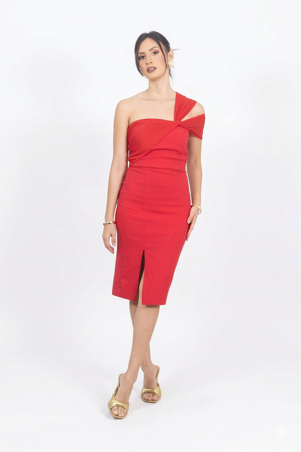 Charley One-Shoulder Vestido