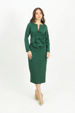 Belen 3D Rosette Vestido