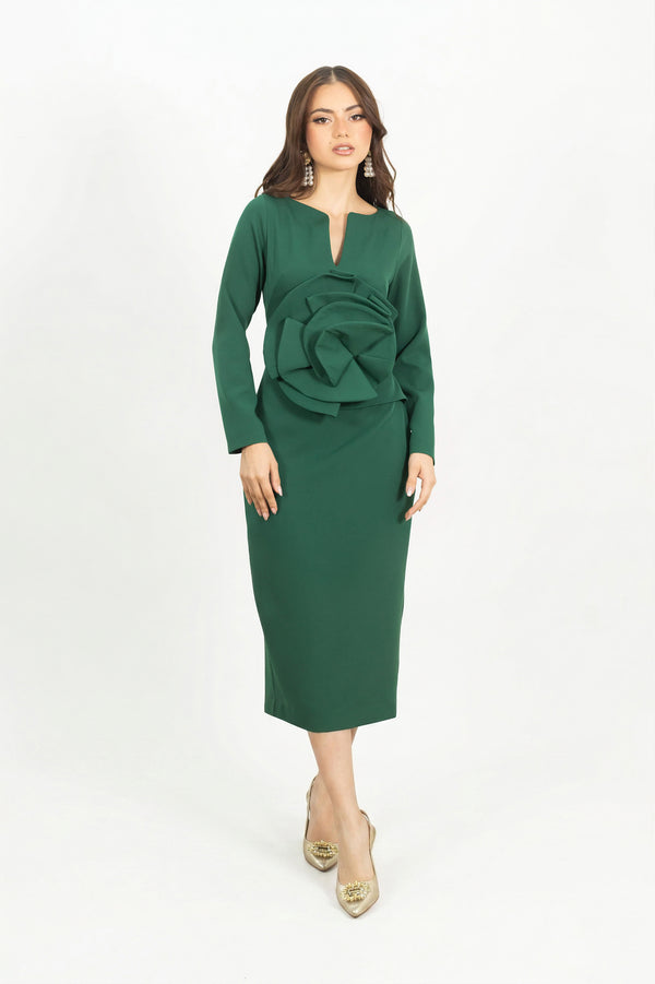 Belen 3D Rosette Vestido