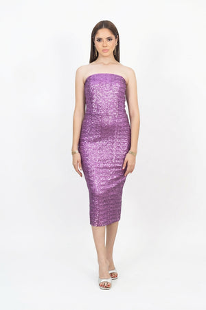 Bridget Strapless Midi Vestido