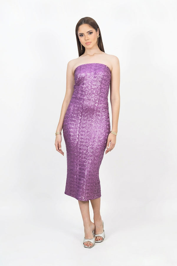 Bridget Strapless Midi Vestido