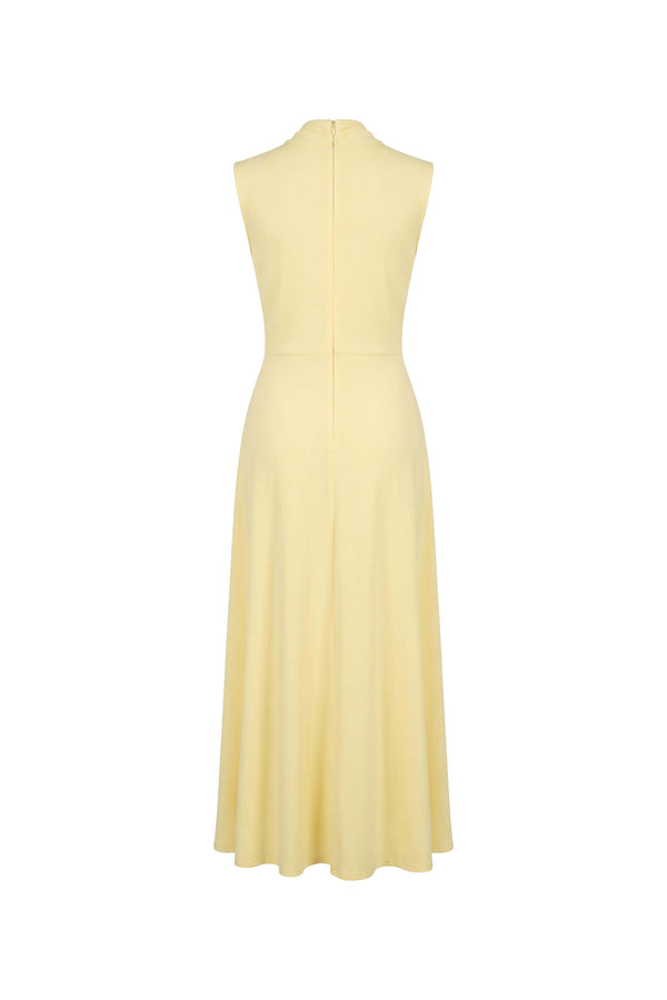 Adriana Draped Knot Sleeveless Midi Vestido 526155 PAJ
