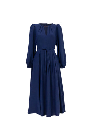 Destiny Pleated Midi Vestido