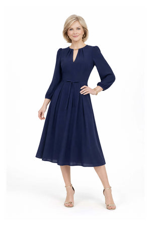 Destiny Pleated Midi Vestido