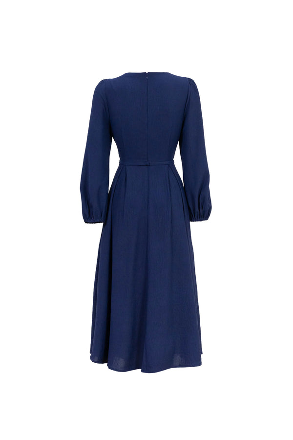 Destiny Pleated Midi Vestido