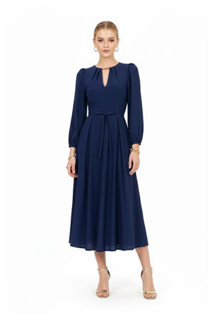 Destiny Pleated Midi Vestido