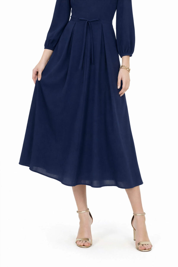 Destiny Pleated Midi Vestido