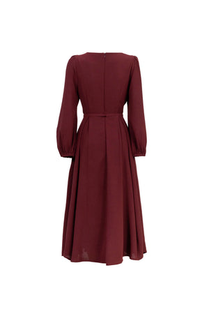 Destiny Pleated Midi Vestido