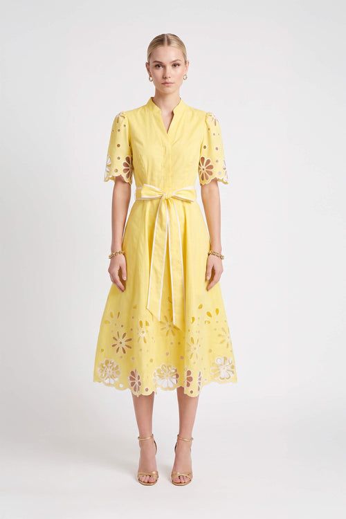 Isabella Embroidered Midi Vestido 526198 AMA