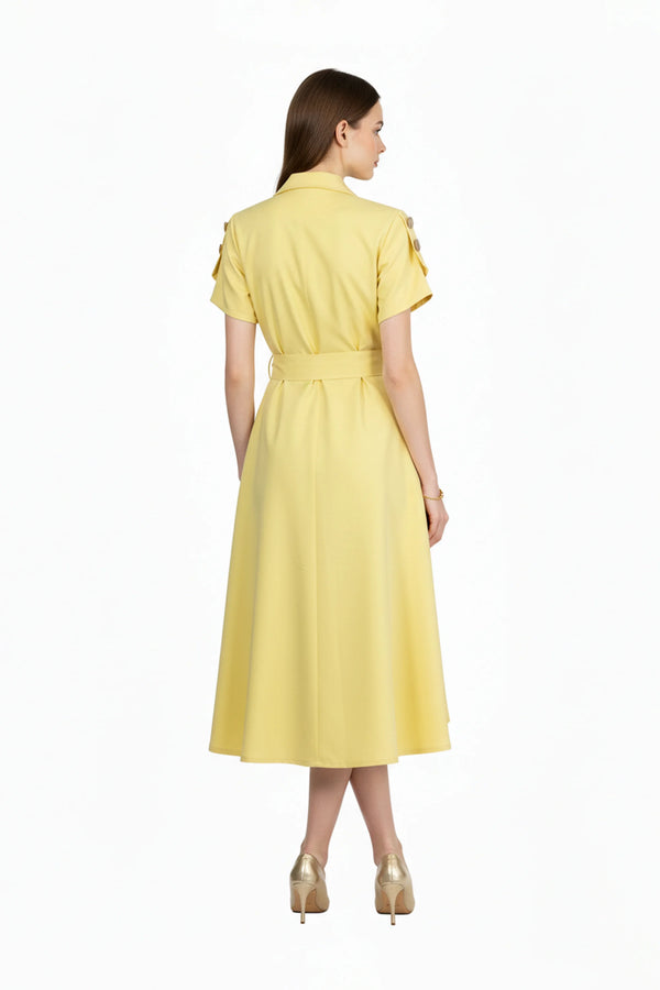 Skye Trench Midi Vestido