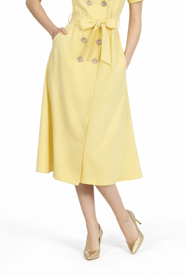 Skye Trench Midi Vestido