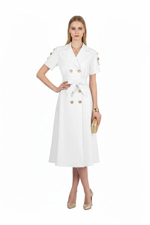 Skye Trench Midi Vestido