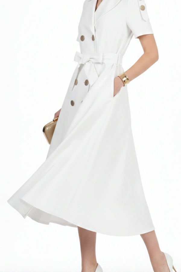 Skye Trench Midi Vestido