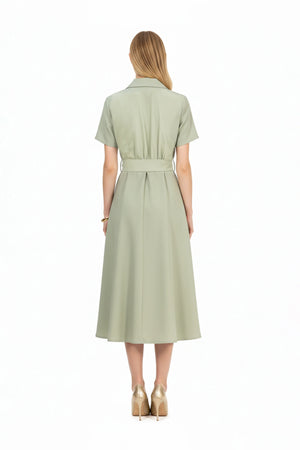 Skye Trench Midi Vestido