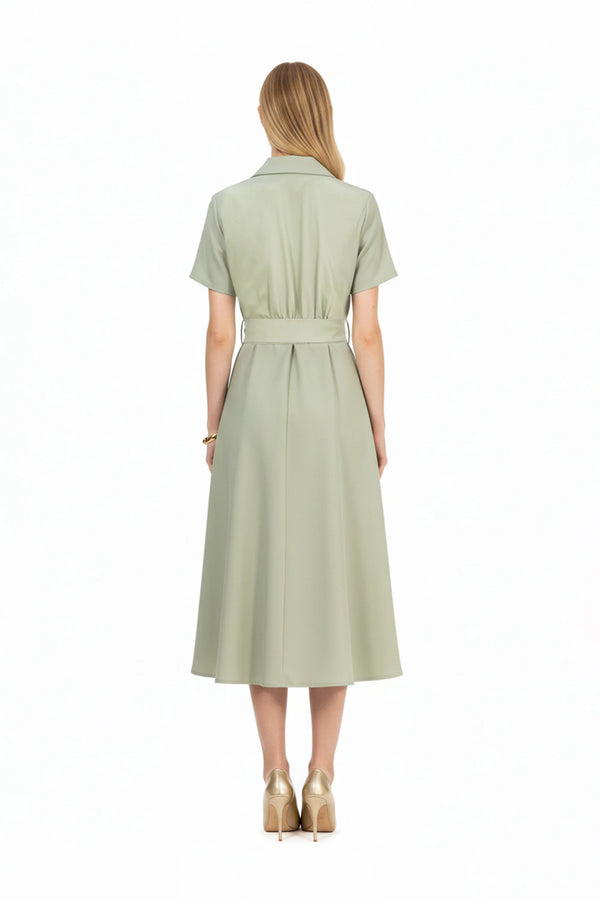 Skye Trench Midi Vestido