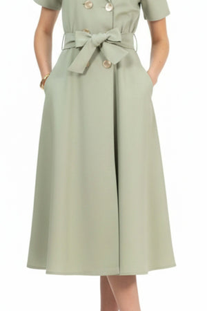 Skye Trench Midi Vestido