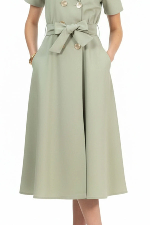 Skye Trench Midi Vestido