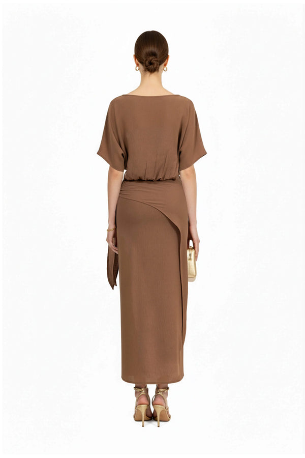 Elle Tie Midi Vestido